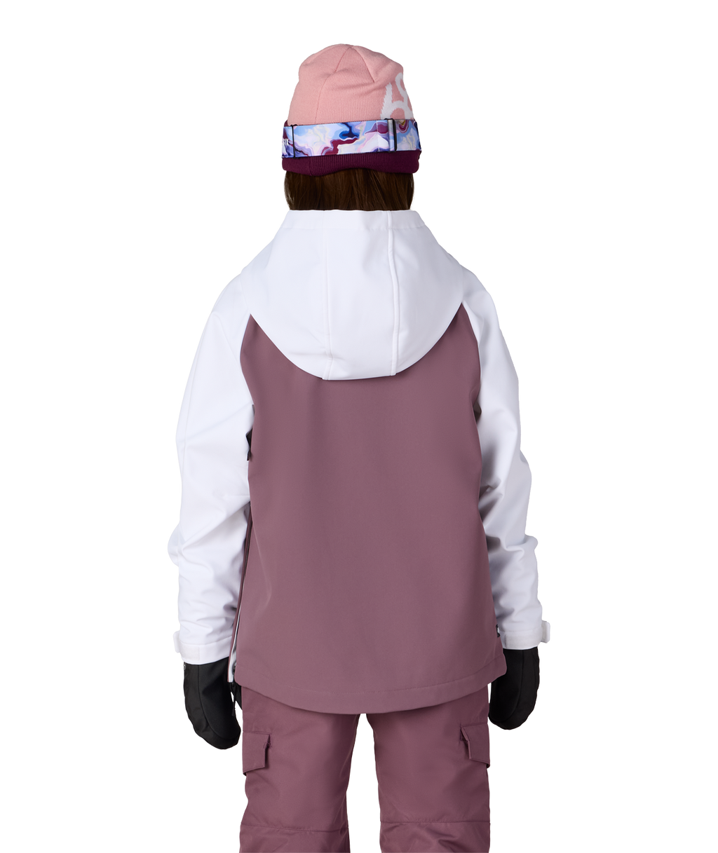 YOUTH WATERPROOF HOODY - WHITE COLORBLOCK