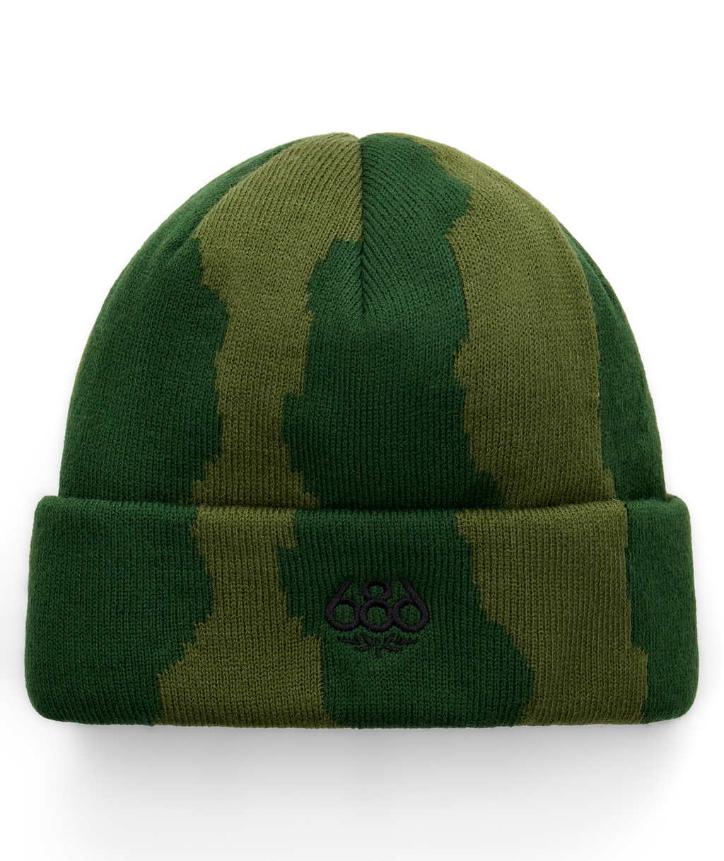 TORN BEANIE - MOSS GREEN