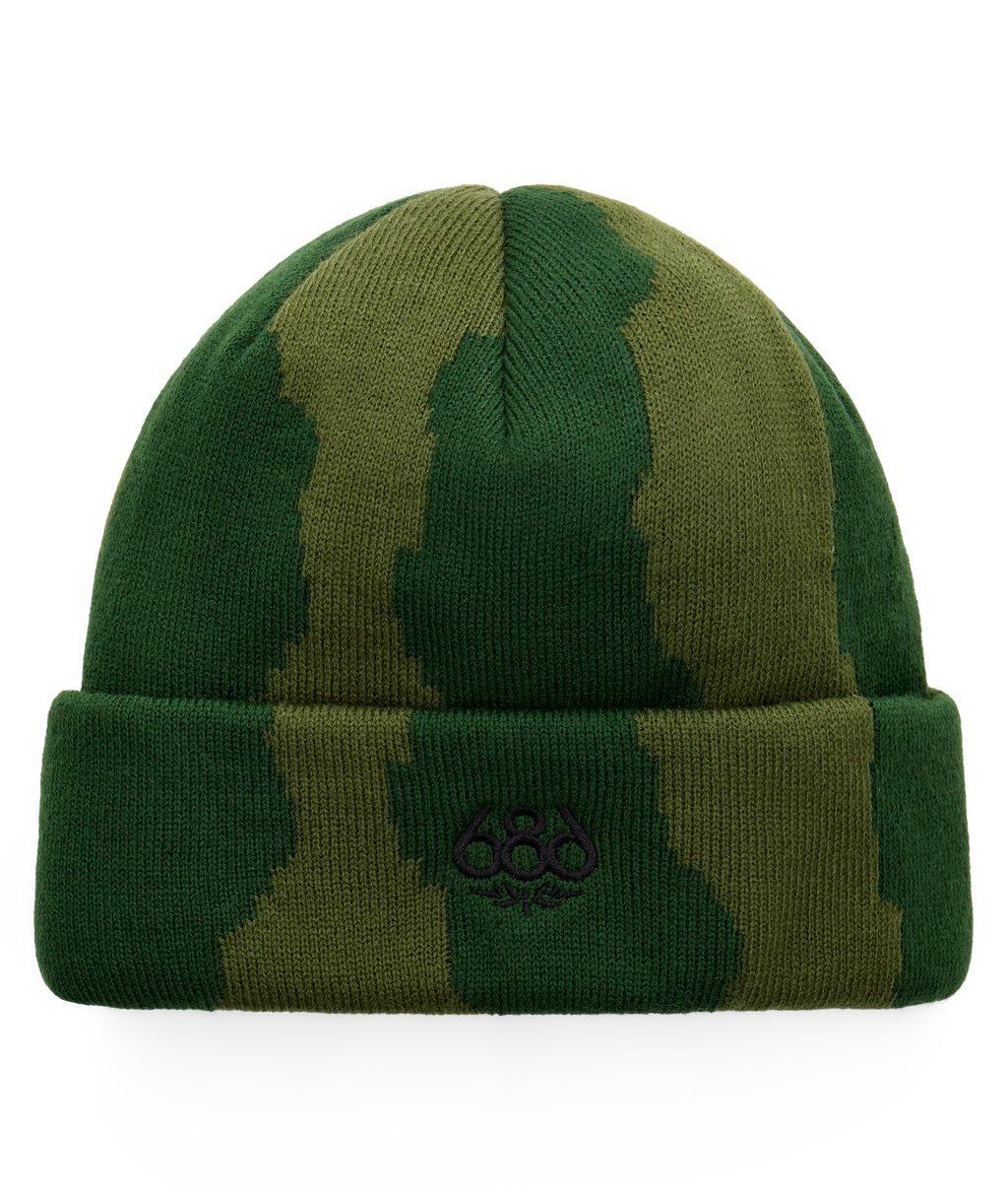TORN BEANIE - MOSS GREEN
