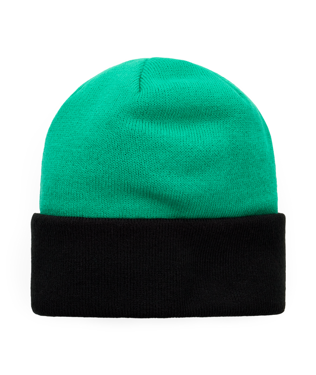 YOUTH WREATH FLEECE LINED BEANIE - DEEP GREEN