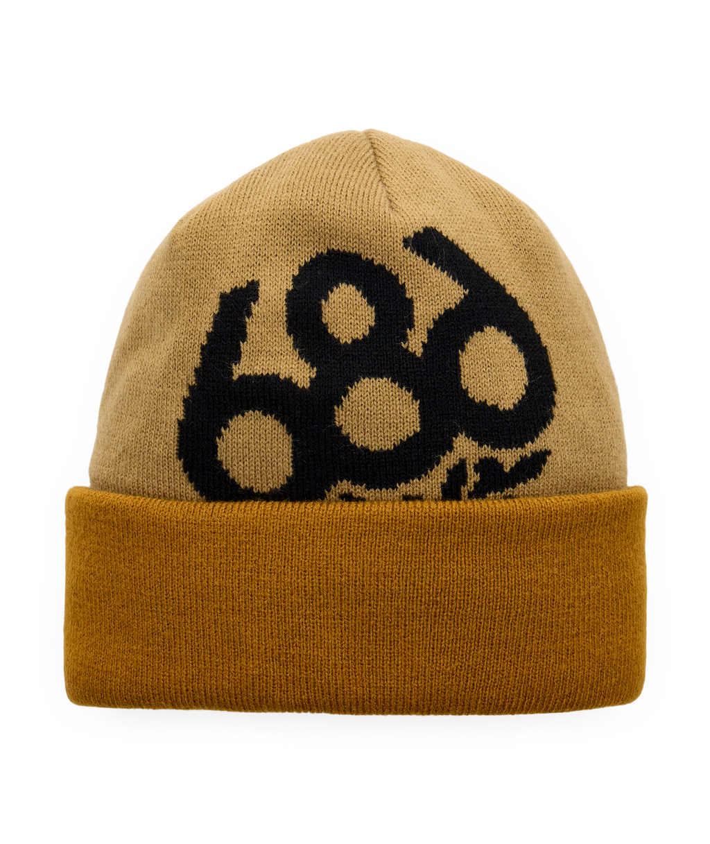 YOUTH WREATH FLEECE LINED BEANIE - KHAKI