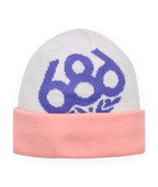 YOUTH WREATH FLEECE LINED BEANIE - WHITE