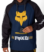 MENS FOX RACING WATERPROOF HOODY - FOX NAVY COLORBLOCK