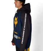 MENS FOX RACING WATERPROOF HOODY - FOX NAVY COLORBLOCK