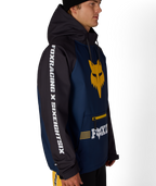 MENS FOX RACING WATERPROOF HOODY - FOX NAVY COLORBLOCK