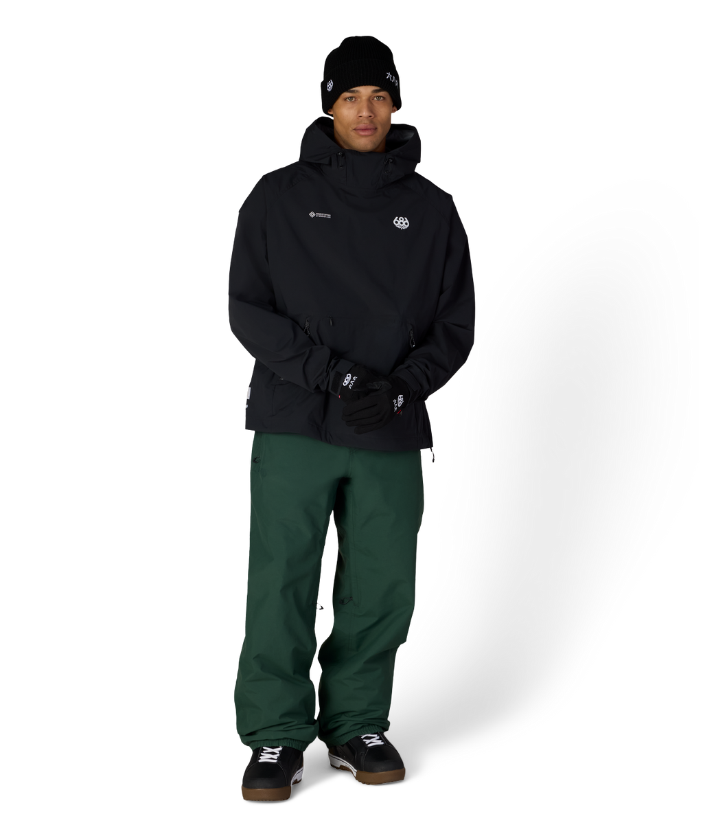 MENS WINDSTOPPER® PULLOVER HOODY - BLACK