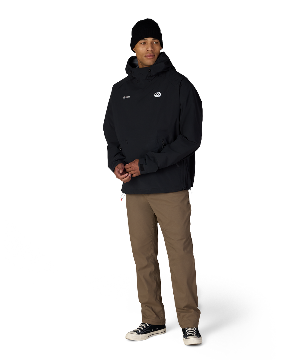 MENS WINDSTOPPER® PULLOVER HOODY - BLACK