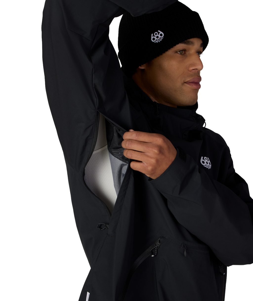 MENS WINDSTOPPER® PULLOVER HOODY - BLACK