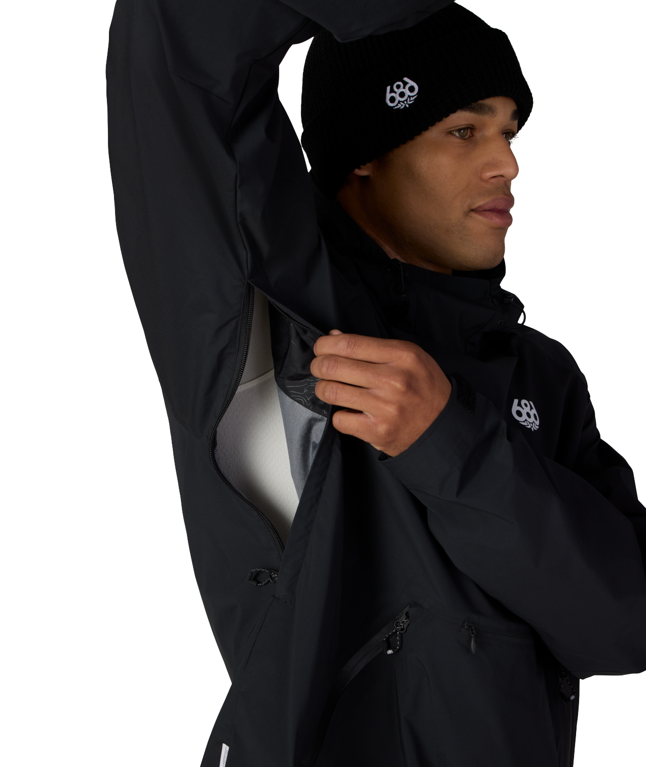 MENS WINDSTOPPER® PULLOVER HOODY - BLACK