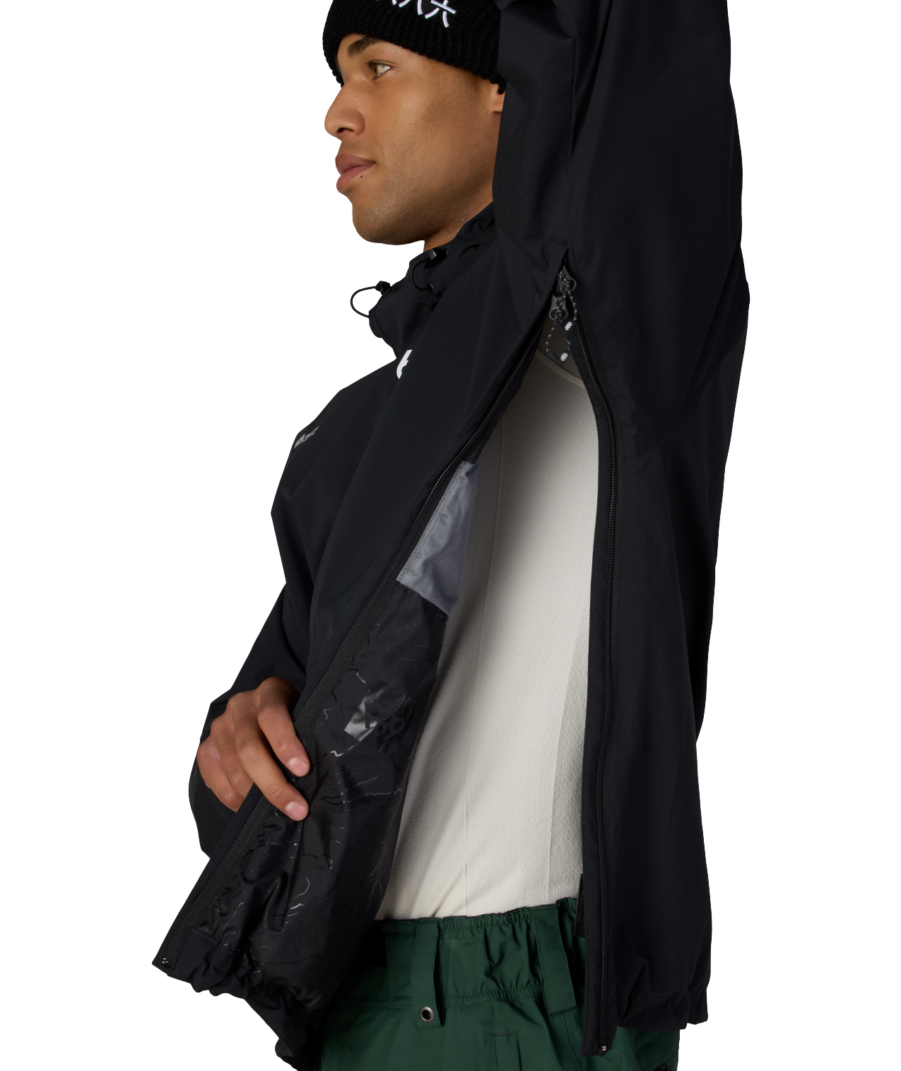 MENS WINDSTOPPER® PULLOVER HOODY - BLACK
