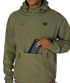 MENS WINDSTOPPER® PULLOVER HOODY - FATIGUE GREEN