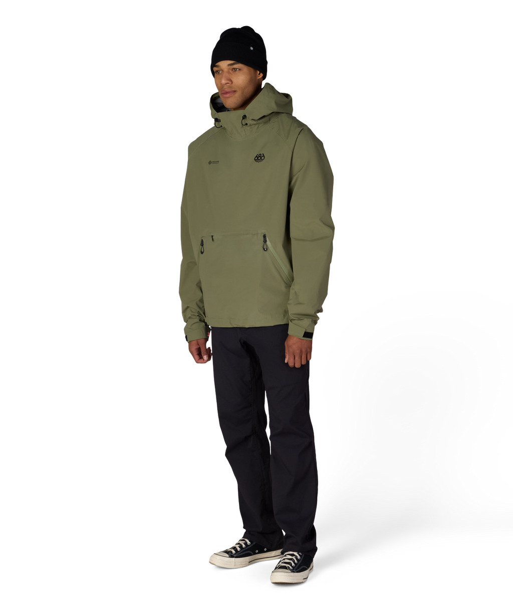 MENS WINDSTOPPER® PULLOVER HOODY - FATIGUE GREEN