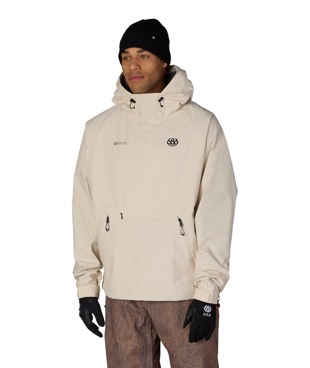 MENS WINDSTOPPER® PULLOVER HOODY - LIMESTONE