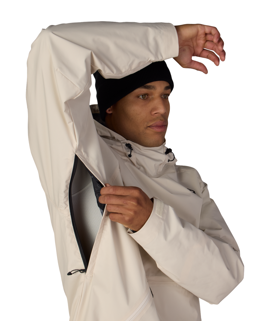 MENS WINDSTOPPER® PULLOVER HOODY - LIMESTONE