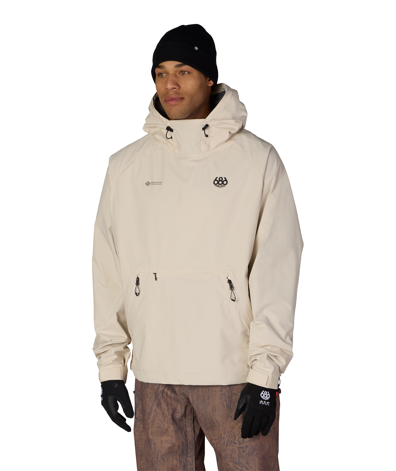 MENS WINDSTOPPER® PULLOVER HOODY - LIMESTONE