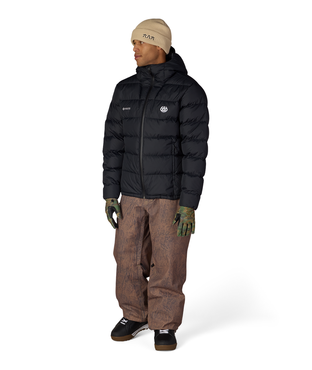 MENS WINDSTOPPER® PYRO™ DOWN PUFFER JACKET - BLACK