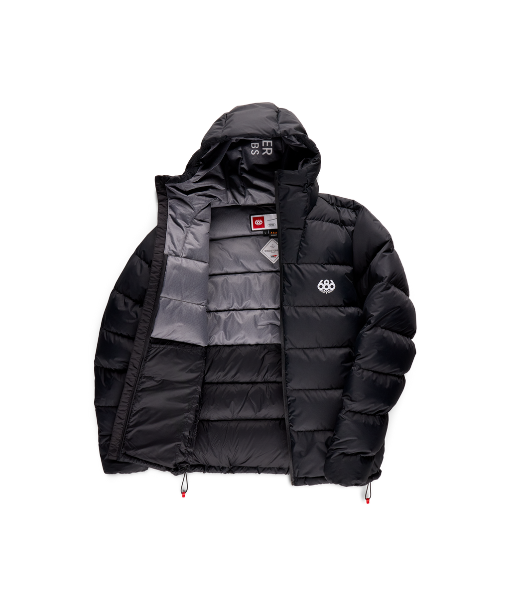 MENS WINDSTOPPER® PYRO™ DOWN PUFFER JACKET - BLACK