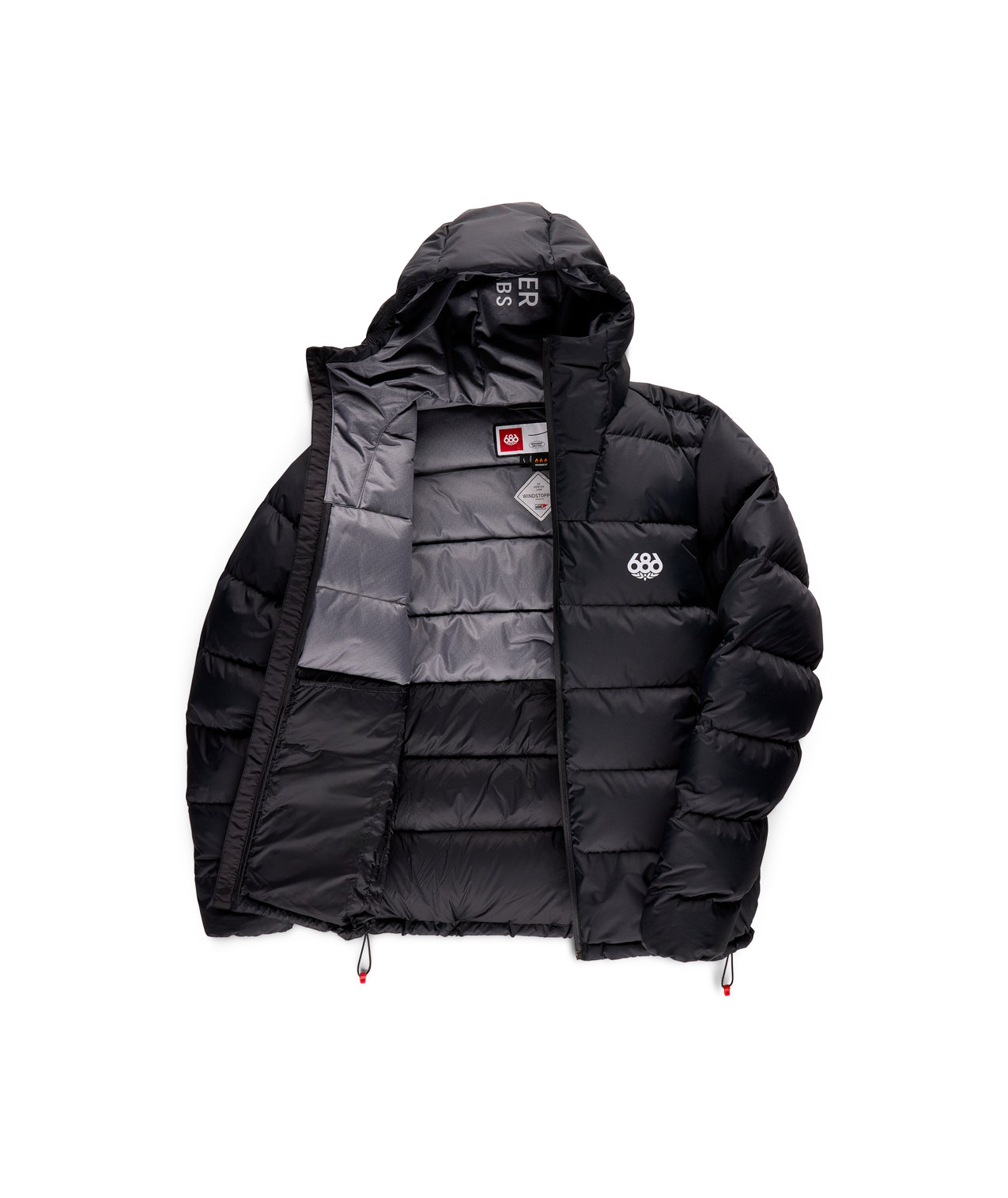 MENS WINDSTOPPER® PYRO™ DOWN PUFFER JACKET - BLACK