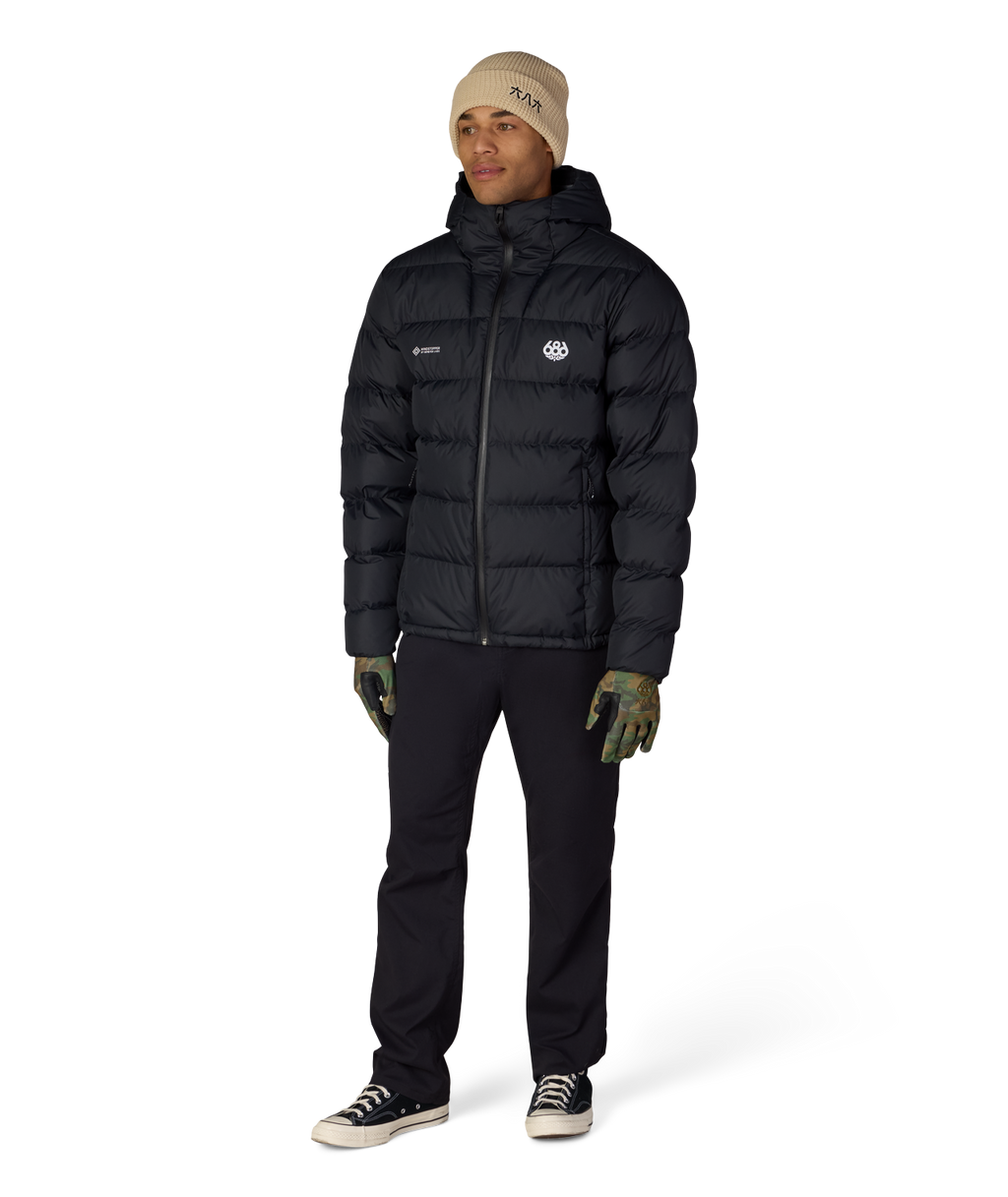 MENS WINDSTOPPER® PYRO™ DOWN PUFFER JACKET - BLACK