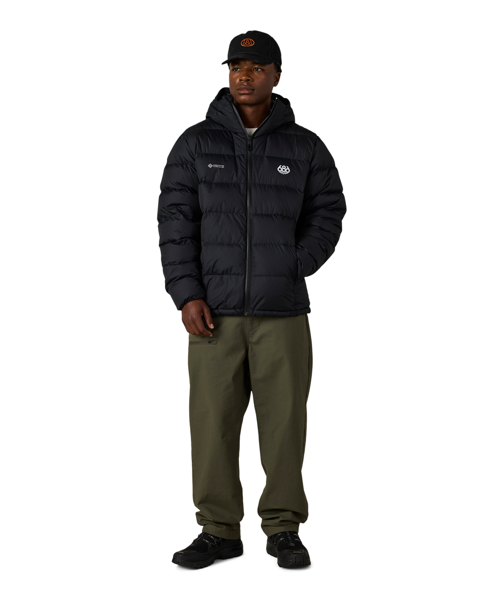 MENS WINDSTOPPER® PYRO™ DOWN PUFFER JACKET - BLACK