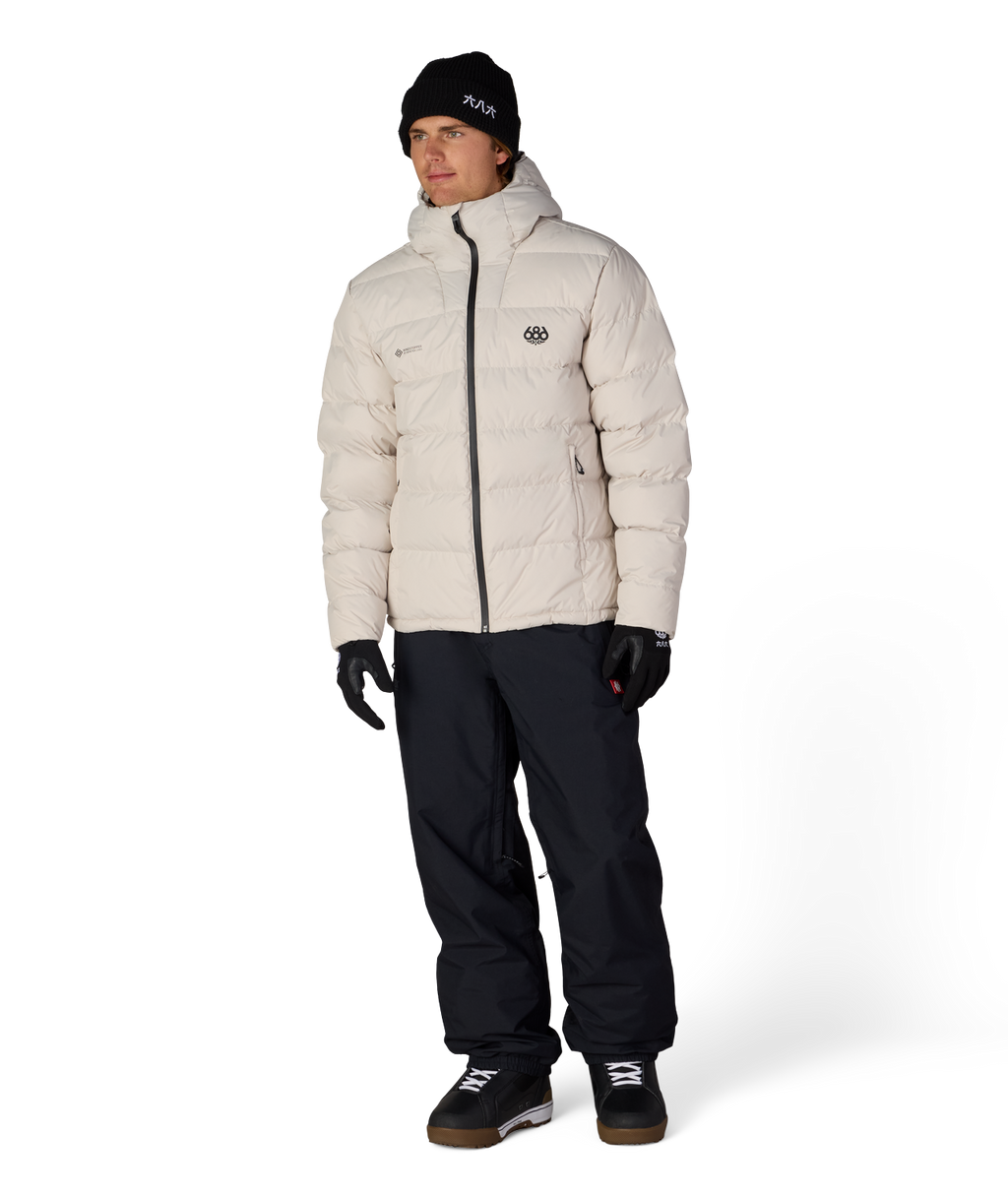 MENS WINDSTOPPER® PYRO™ DOWN PUFFER JACKET - LIMESTONE