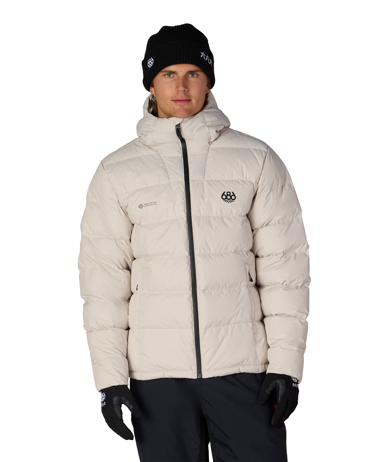 MENS WINDSTOPPER® PYRO™ DOWN PUFFER JACKET - LIMESTONE