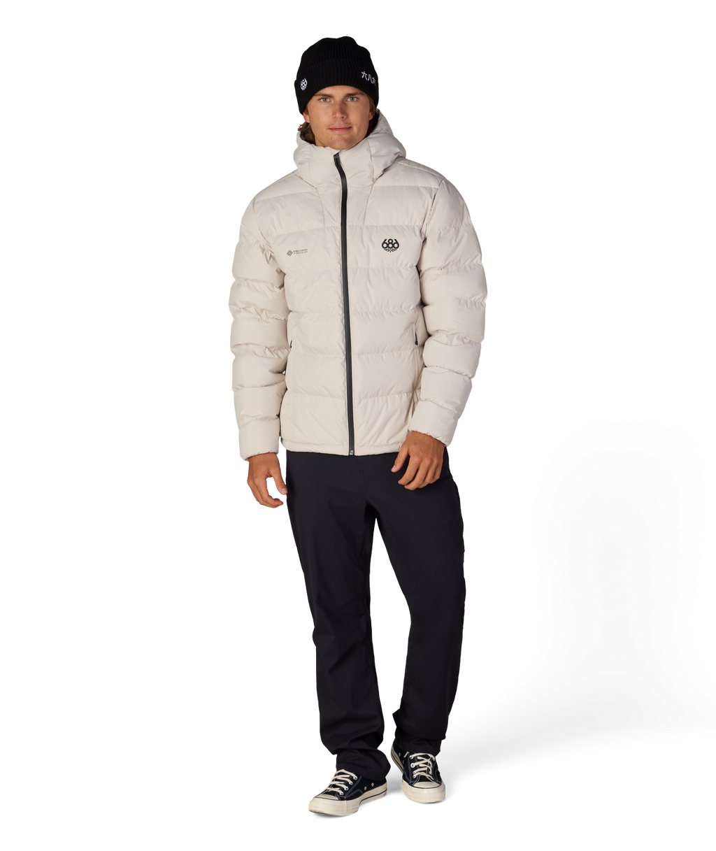 MENS WINDSTOPPER® PYRO™ DOWN PUFFER JACKET - LIMESTONE