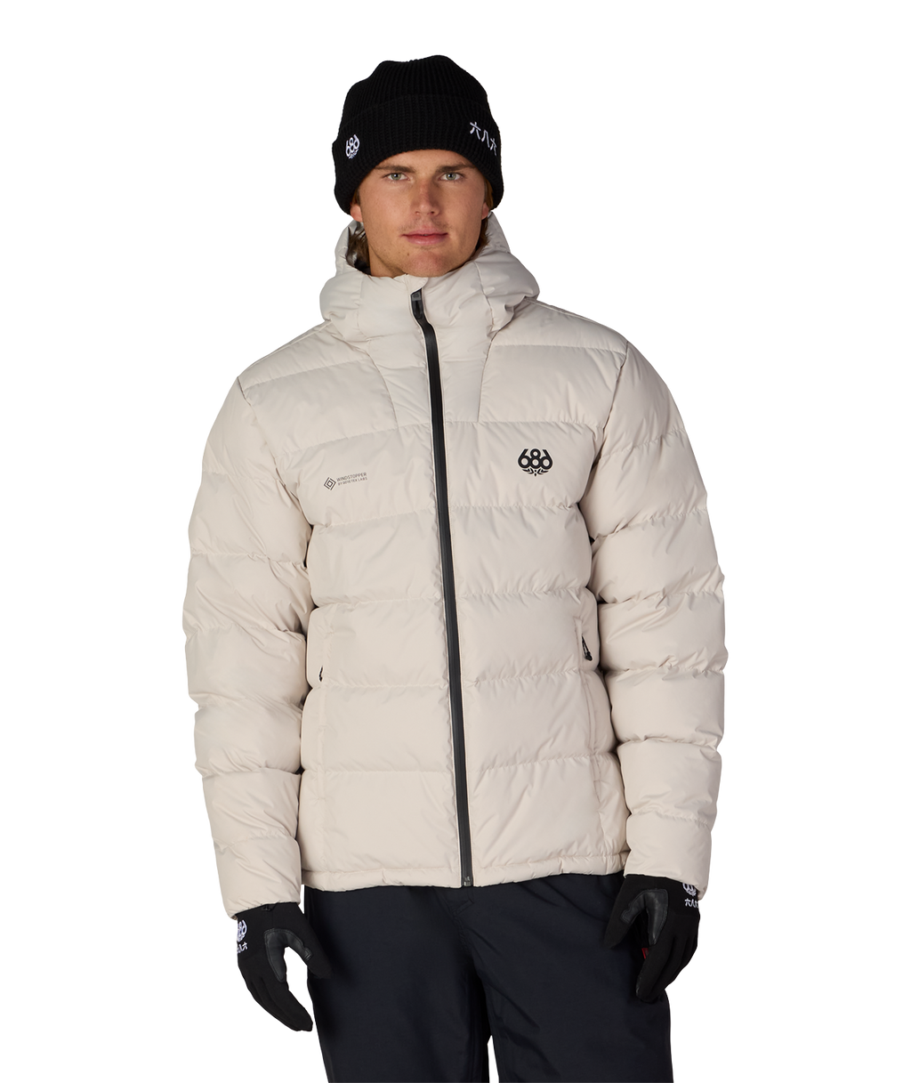 MENS WINDSTOPPER® PYRO™ DOWN PUFFER JACKET - LIMESTONE