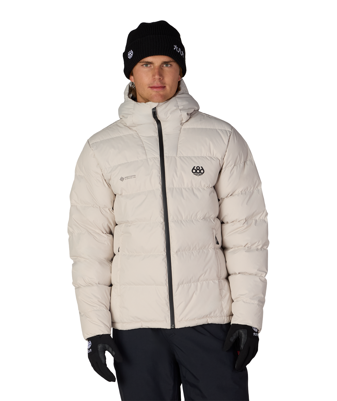 MENS WINDSTOPPER® PYRO™ DOWN PUFFER JACKET - LIMESTONE