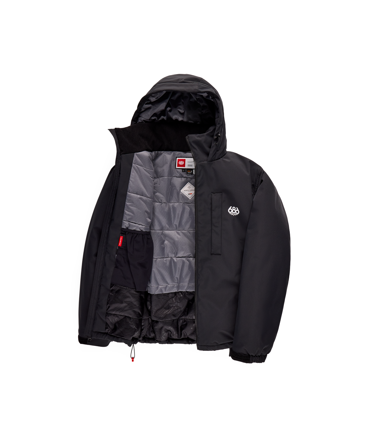 MENS WINDSTOPPER® GUIDELINE INSULATED JACKET - BLACK