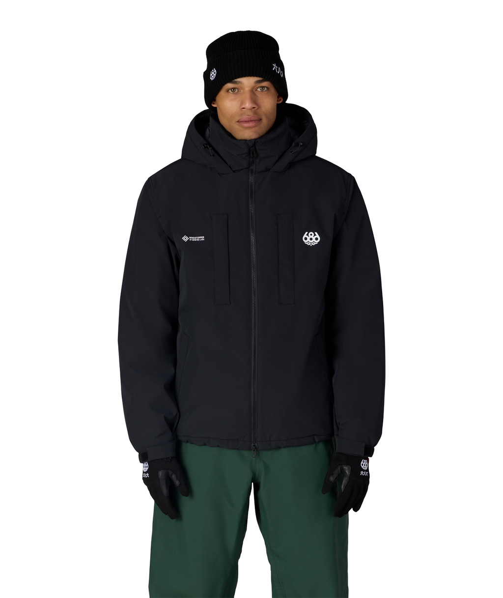 MENS WINDSTOPPER® GUIDELINE INSULATED JACKET - BLACK