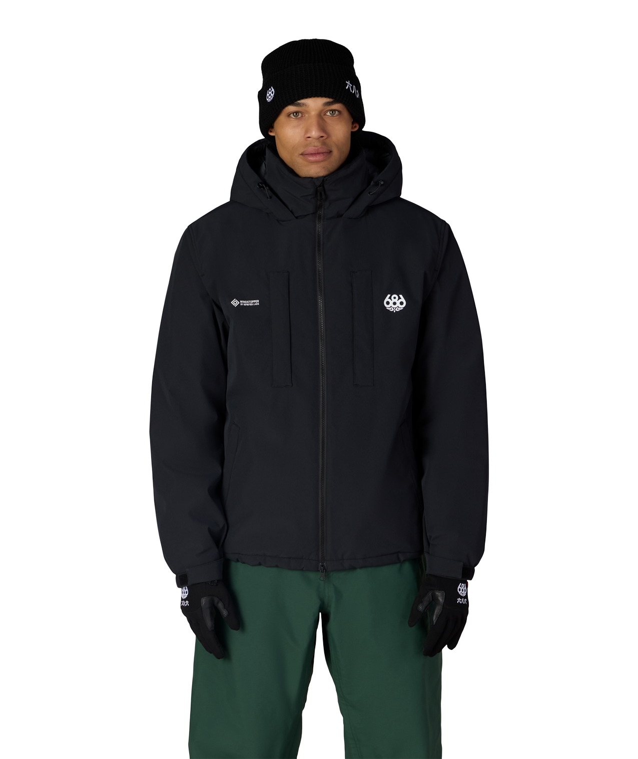 MENS WINDSTOPPER® GUIDELINE INSULATED JACKET - BLACK