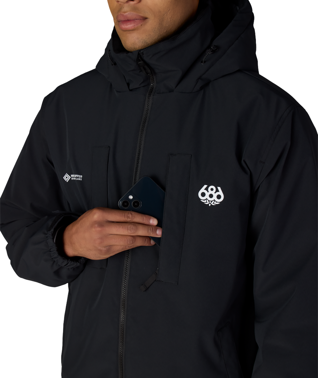 MENS WINDSTOPPER® GUIDELINE INSULATED JACKET - BLACK