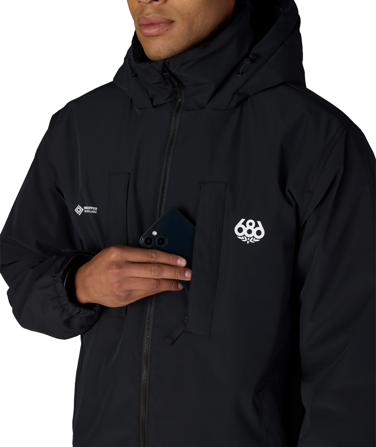 MENS WINDSTOPPER® GUIDELINE INSULATED JACKET - BLACK