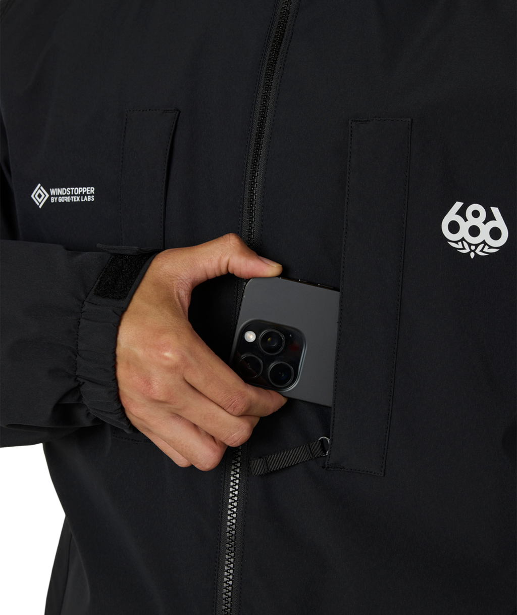 MENS WINDSTOPPER® GUIDELINE INSULATED JACKET - BLACK