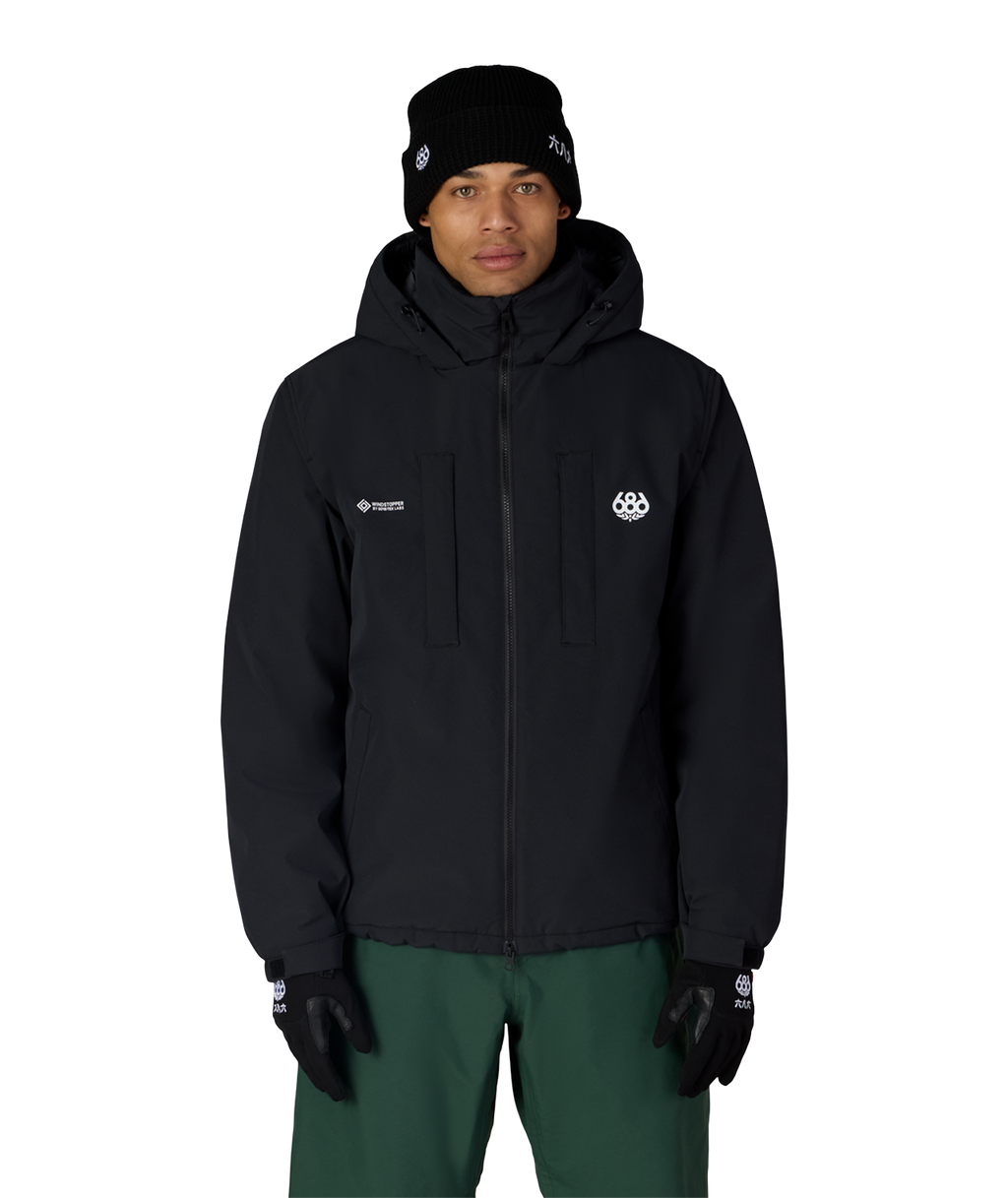 MENS WINDSTOPPER® GUIDELINE INSULATED JACKET - BLACK