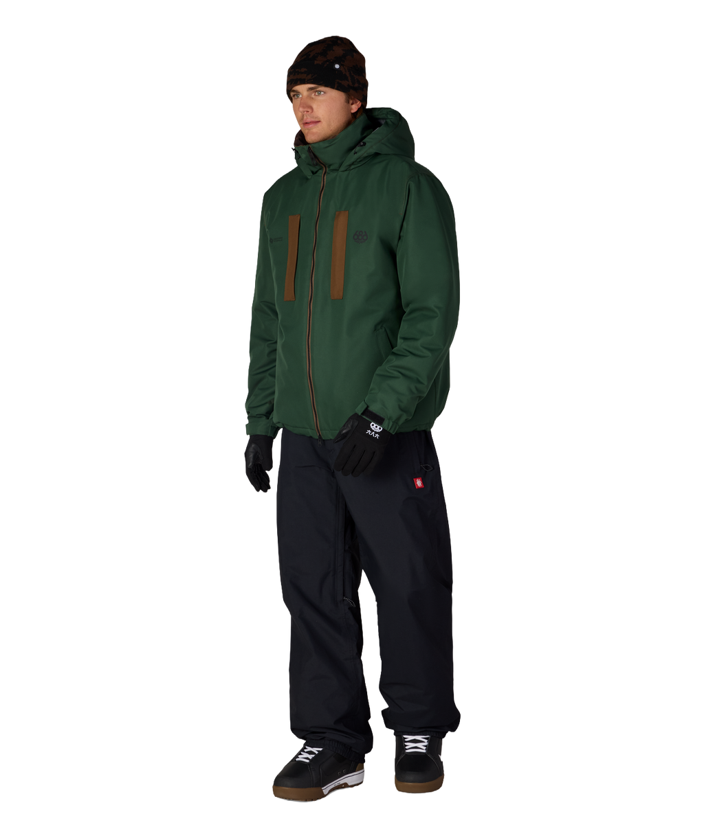 MENS WINDSTOPPER® GUIDELINE INSULATED JACKET - MOSS GREEN