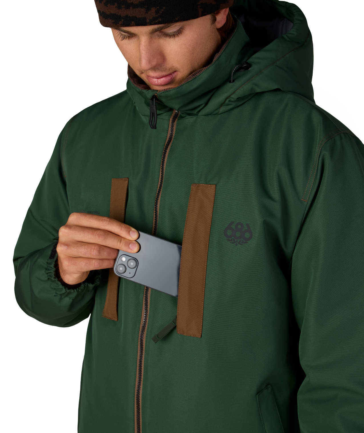 MENS WINDSTOPPER® GUIDELINE INSULATED JACKET - MOSS GREEN