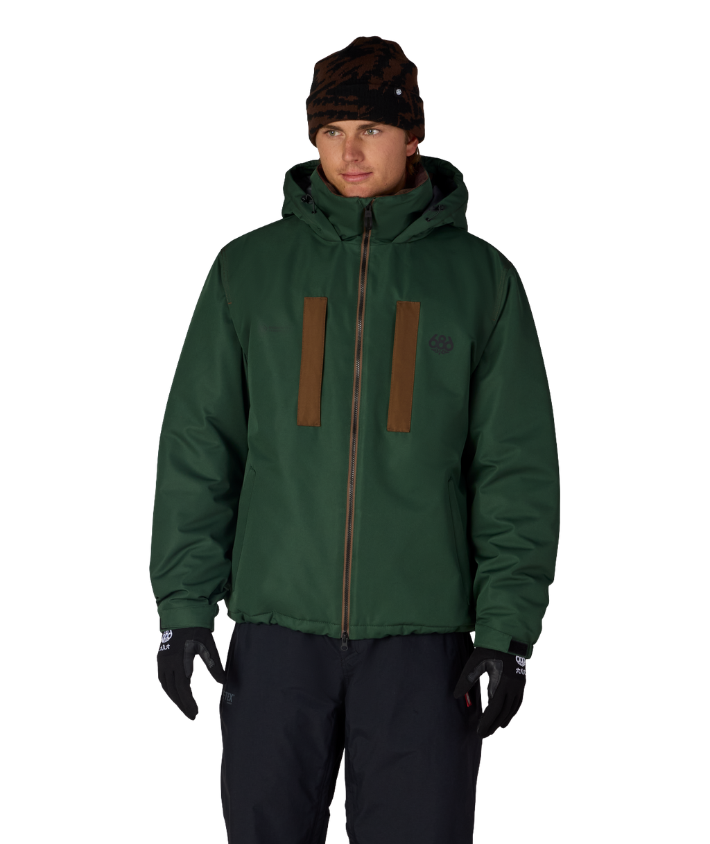 MENS WINDSTOPPER® GUIDELINE INSULATED JACKET - MOSS GREEN