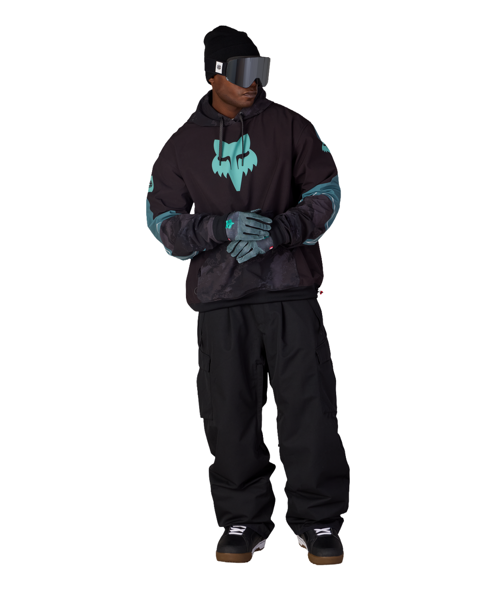 MENS FOX RACING WATERPROOF TEAM HOODY - FOX PALE FIRN