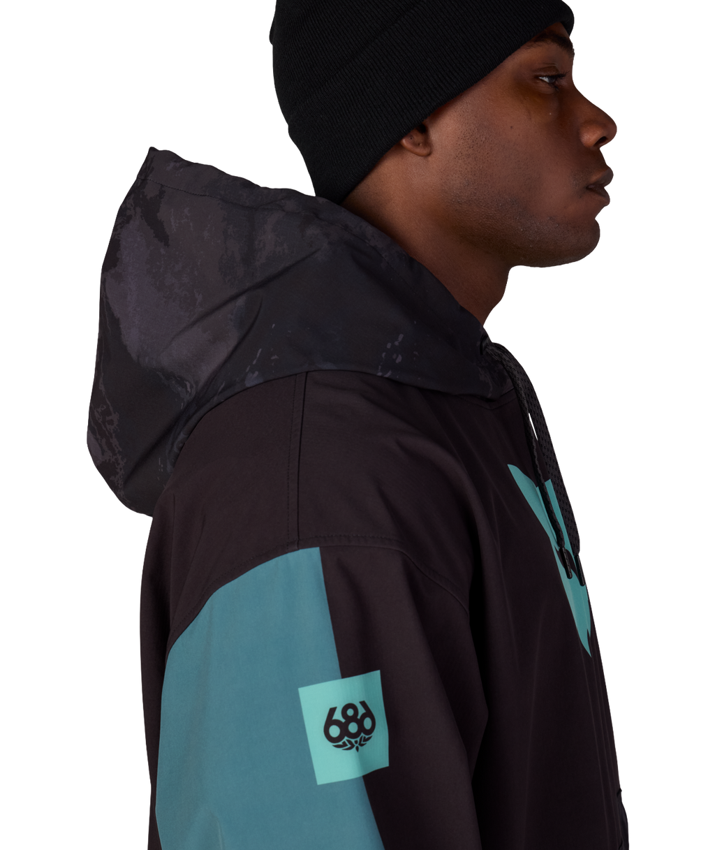 MENS FOX RACING WATERPROOF TEAM HOODY - FOX PALE FIRN