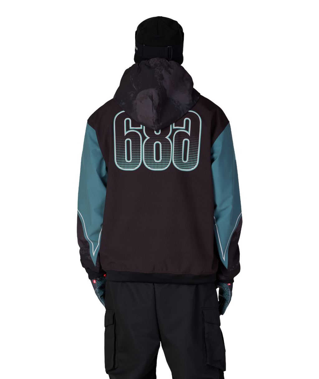 MENS FOX RACING WATERPROOF TEAM HOODY - FOX PALE FIRN