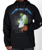 MENS METALLICA WATERPROOF HOODY - METALLICA BLACK