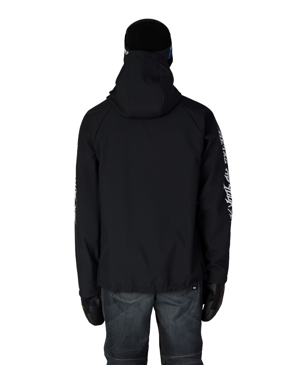 MENS METALLICA WATERPROOF HOODY - METALLICA BLACK
