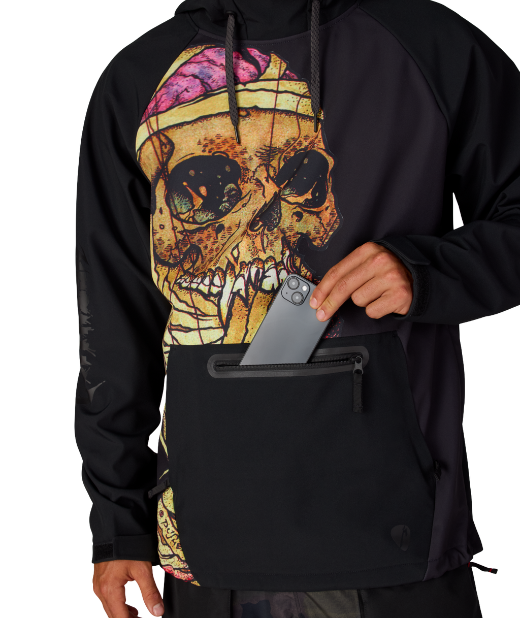 MENS METALLICA WATERPROOF HOODY - METALLICA BLACK PUSHEAD