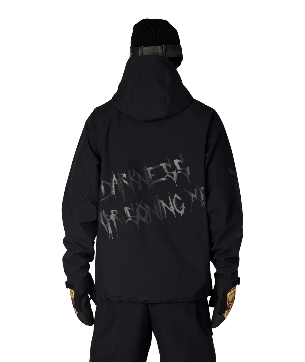 MENS METALLICA WATERPROOF HOODY - METALLICA BLACK PUSHEAD