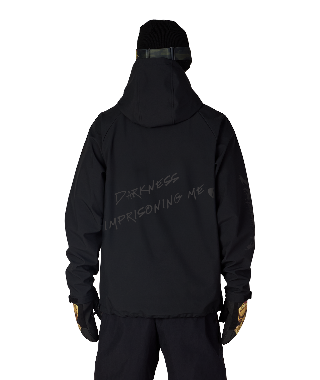 MENS METALLICA WATERPROOF HOODY - METALLICA BLACK PUSHEAD