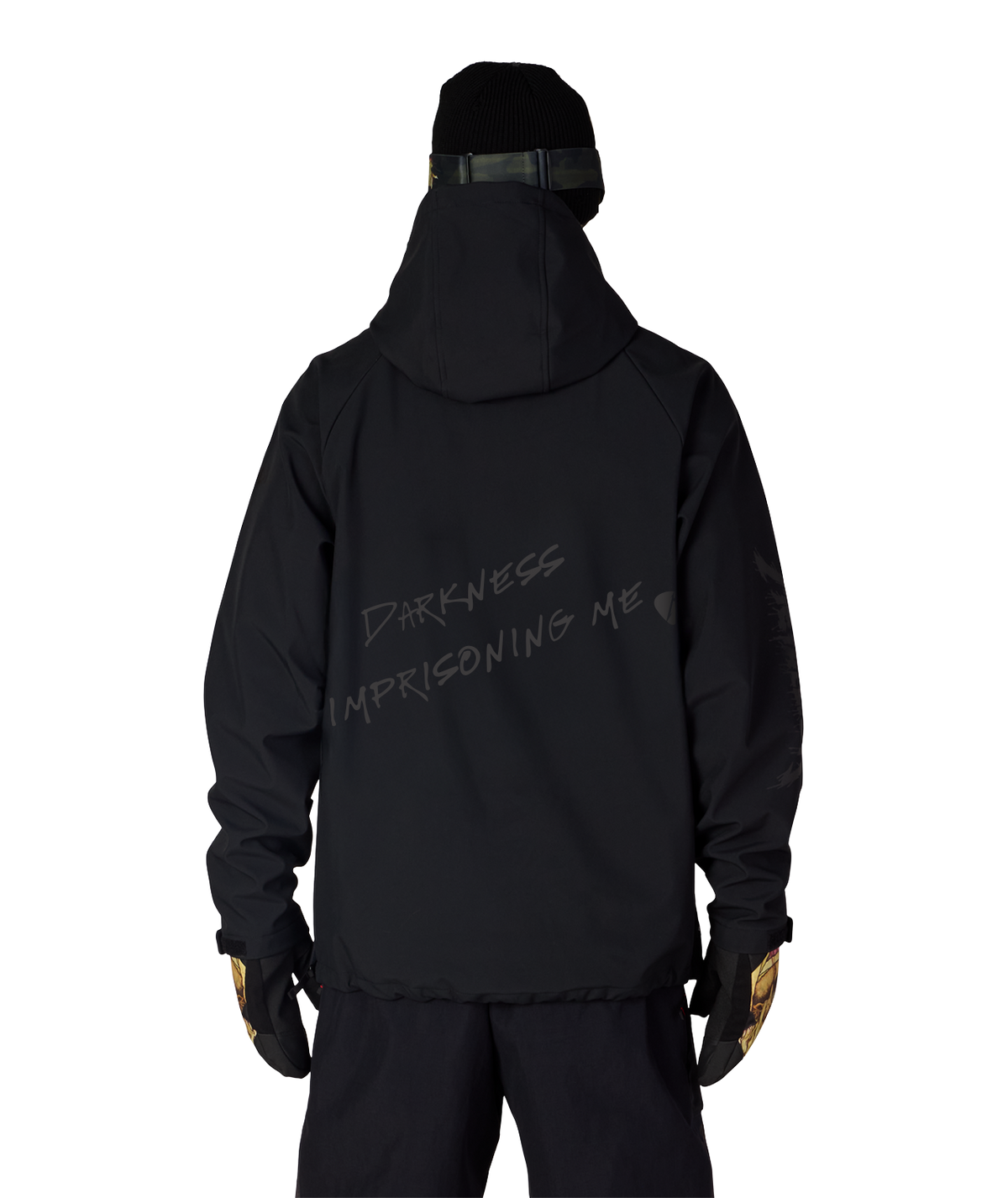 MENS METALLICA WATERPROOF HOODY - METALLICA BLACK PUSHEAD