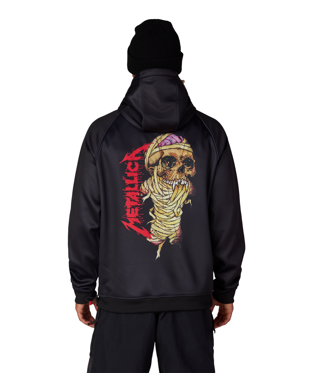 MENS METALLICA BONDED FLEECE PULLOVER HOODY - METALLICA BLACK