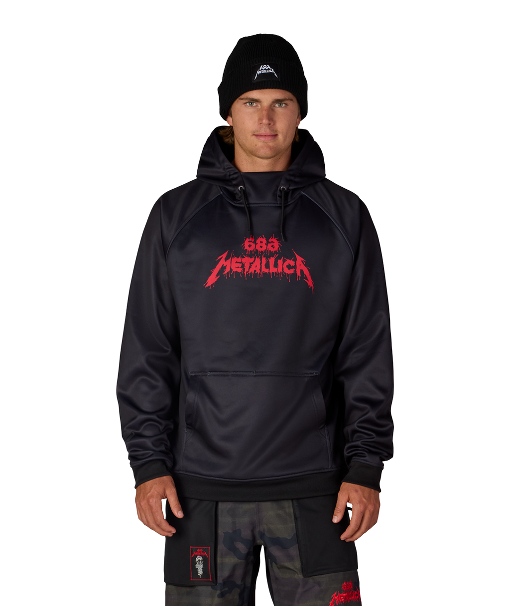 MENS METALLICA BONDED FLEECE PULLOVER HOODY - METALLICA BLACK